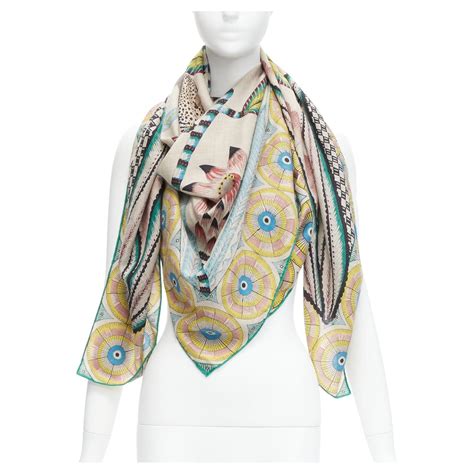 Hermès The Savana Dance Cashmere And Silk Shawl 140 .